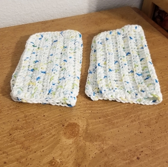 💞2/$20HAND CRAFTED Crocheted All Purpse 100% Cottn Reusable Bath or Dish Cloths - Picture 2 of 4